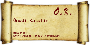 Ónodi Katalin névjegykártya