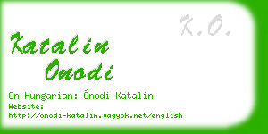 katalin onodi business card